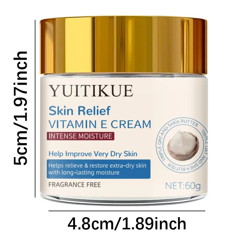 YUITIKUE Vitamin E Cream, intensely moisturizing, helps to improve very dry skin, relieves and restores extreme dry hydration