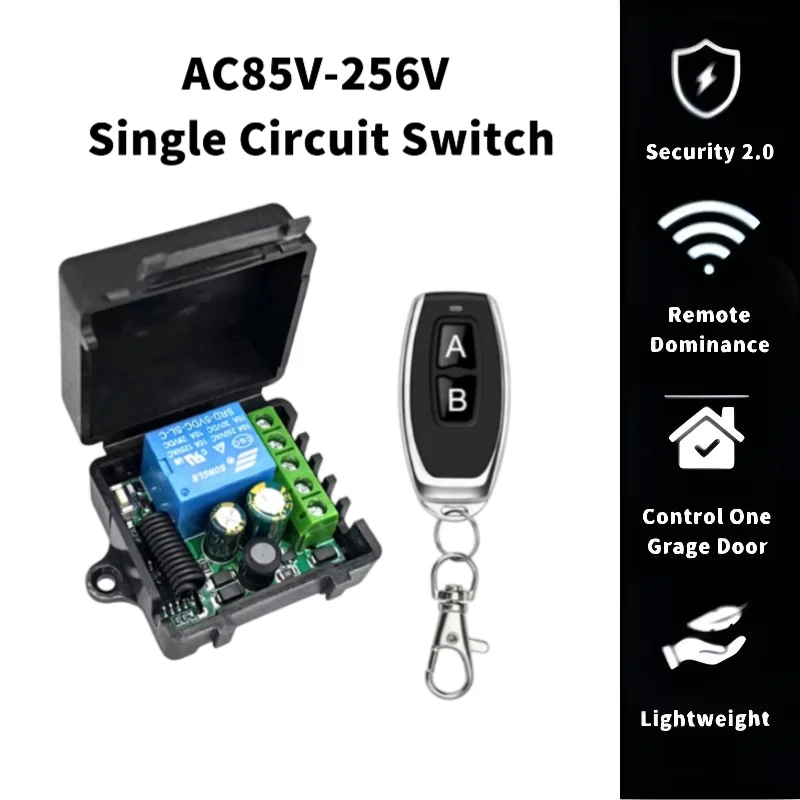 AC90V-256V wireless remote control light switch 10A 1CH access lock ...