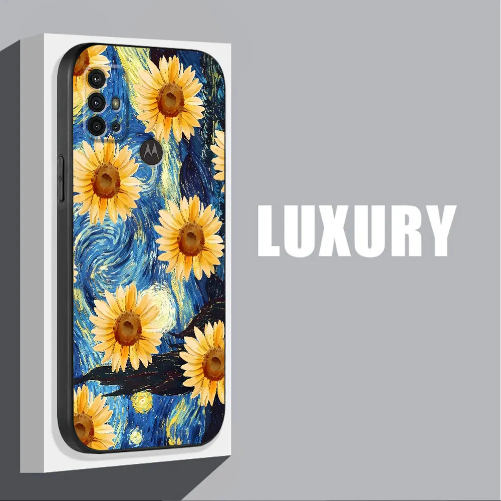 Van Gogh Starry Sunflowers Artistic TPU Soft Phone Case