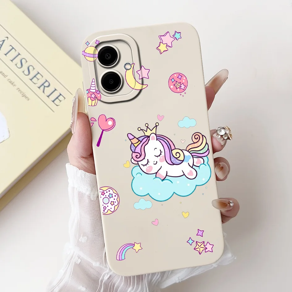 Cute Astronaut Unicorn Silicone Soft Case with Camera Lens Protection