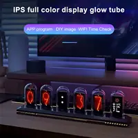 Nixie Tube Clock Night Light IPS RGB Glow Color App Control DIY Screen Digital Tube Clock For Bedroom 2
