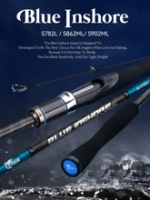  LEYDUN BLUE INSHORE Fishing Rods Inshore Breakwater Bass Rod S782L S862ML S902ML Saltwater light Fast 2 Section Spinning Rods 