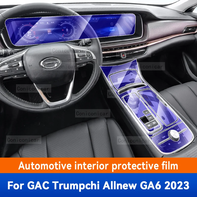 

Car Accessories For GAC Trumpchi Allnew GA6 2023 TPU Gear Panel Navigation Screen Protective Film Interior Sticker Anti-Scratch