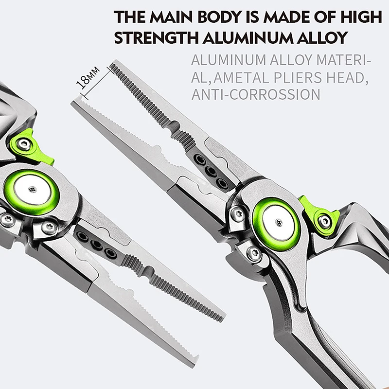 

Многофункциональные рыболовные плоскогубцы из алюминиевого сплава, портативное складное приспособление для снятия крючков, плоскогубцы с разделенными кольцами, рыболовные инструменты с недостающим Канатом
