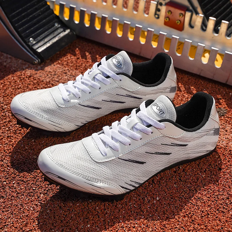 Breathable Track and Field Shoes for Men and Women, Training Sneakers, Jump Running, Soft, Lightweight Racing Shoes