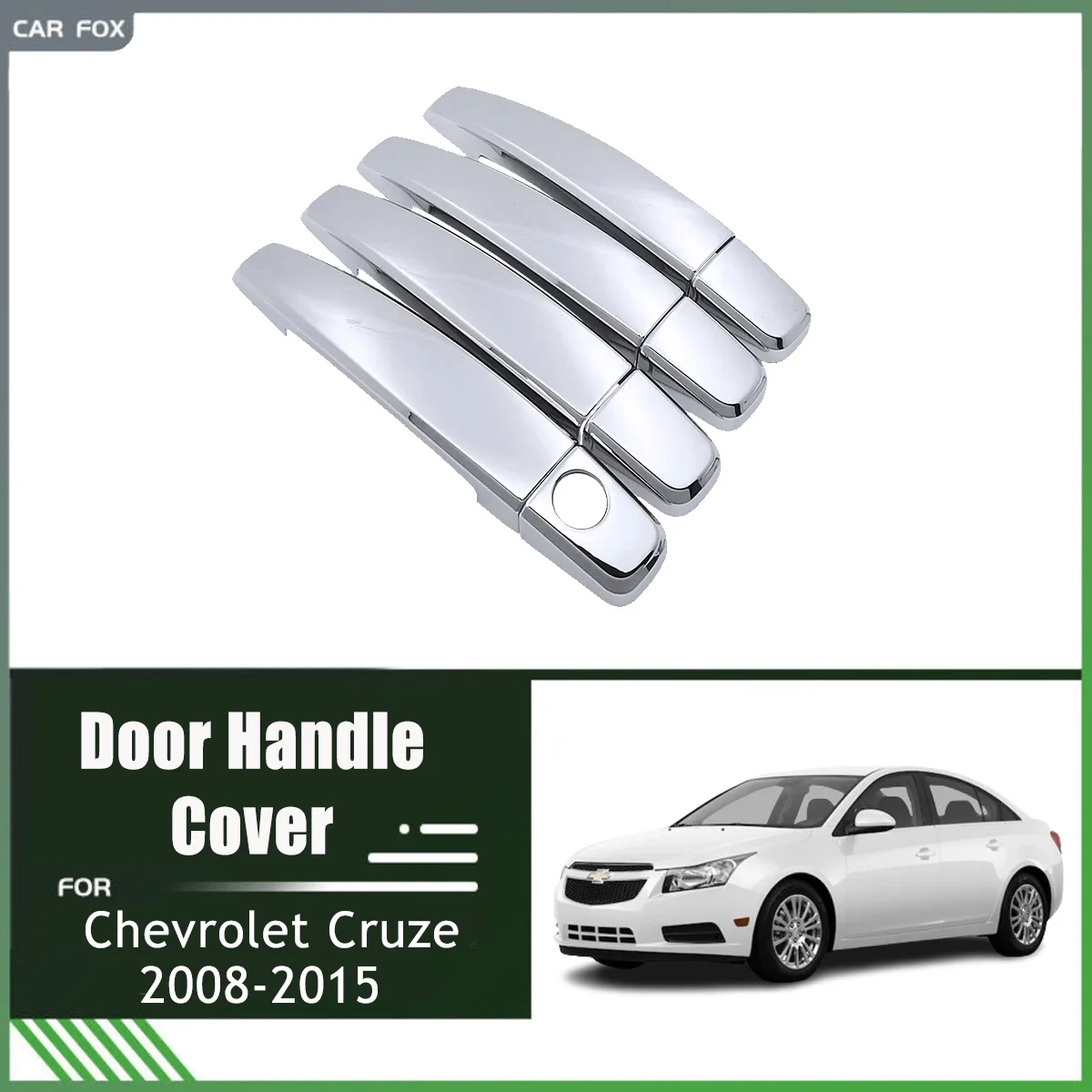 

Chrome Door Handle Cover Trim for Chevrolet Cruze J300 2008~2015 2009 2010 2011 ABS Car Accessories Carbon Fiber Sticker Styling