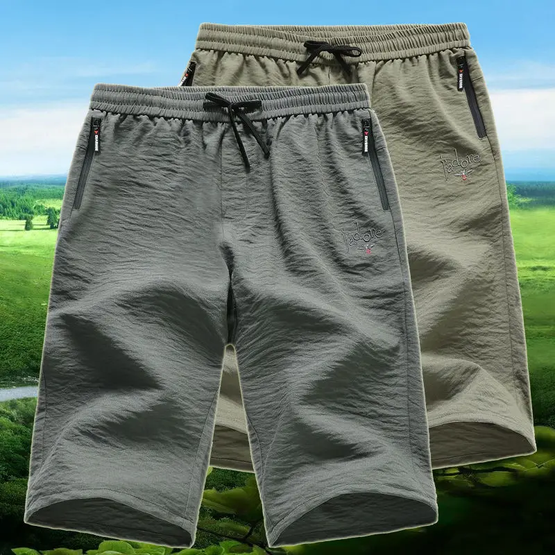 Summer Casual Shorts Men Fashion Style Man  Bermuda Beach  Breathable Solid Boardshorts  Sweatpants 5XL X79