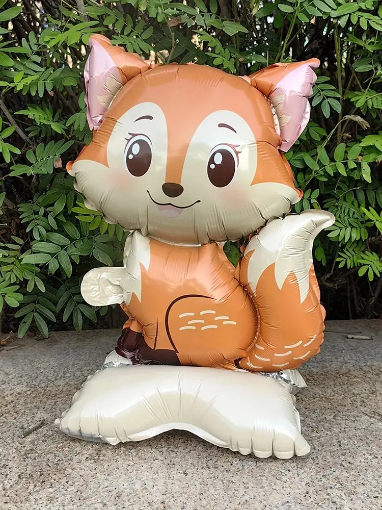 3D-Ständer Fuchs Folienballons Niedliche Dekorationen Dschungeltiere Thema Geburtstag Partydekorationen Kinderspielzeug Babypartyzubehör – Detail 5