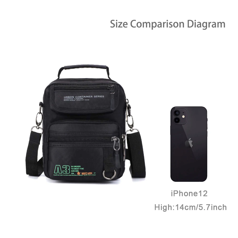 3707 Men Messenger Running Bags Casual Multifunction Small Travel Bags Waterproof Shoulder Waist Packs Military Crossbody mens messenger bag