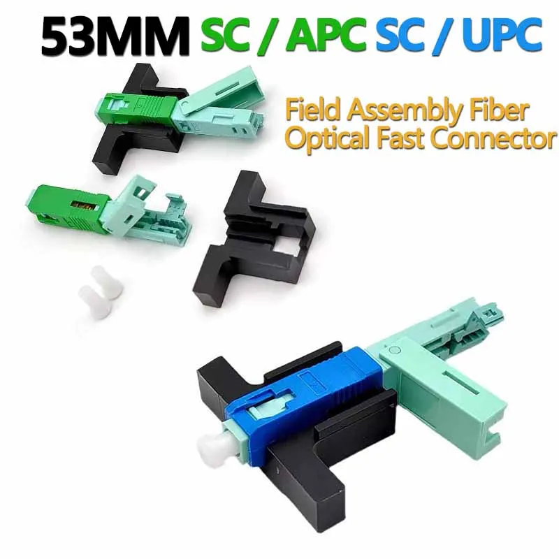 

Lowest price 53MM SC APC SM Single-Mode Optical Connector FTTH Tool Cold Connector Tool SC UPC Fiber Optic Fast Connnector