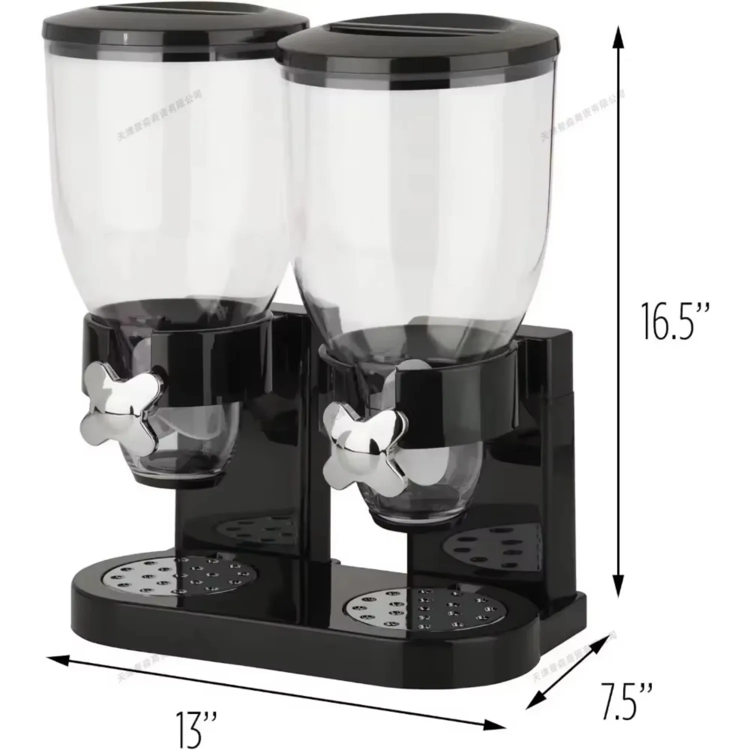 1 Pack Multi-Function Food Storage Container Cereal Dry Food Dispenser Dual Control Home Kitchen Storage Bottle Kitchen Items 6