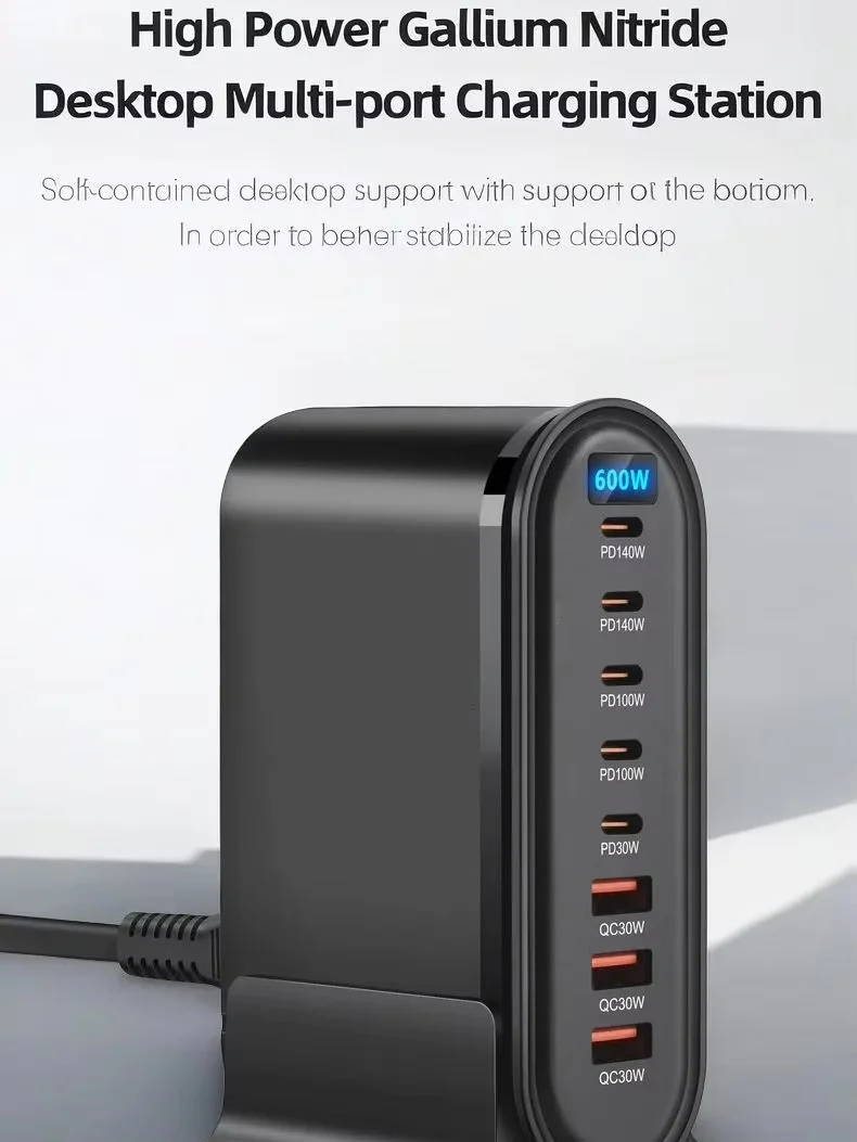 GaN 8-Port Fast Charging Station High Power