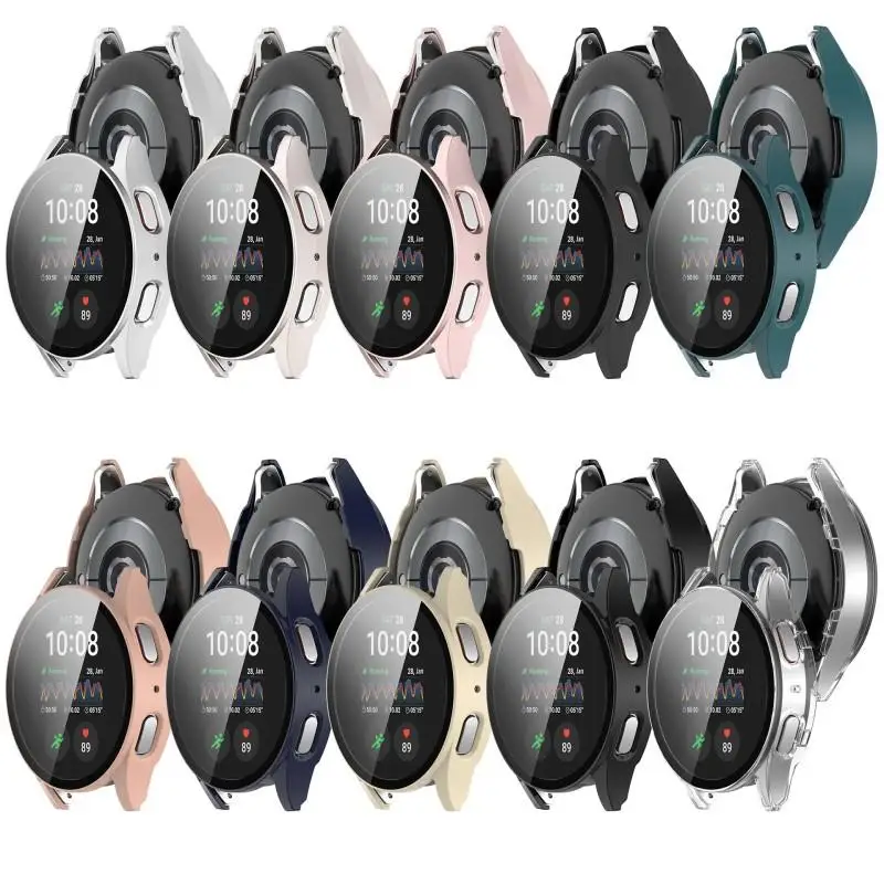 삼성 갤럭시 워치용 PC 및 강화 유리 케이스, 전체 화면 커버, 범퍼 보호대, 갤럭시 워치 7 액세서리, 44mm, 40mm
