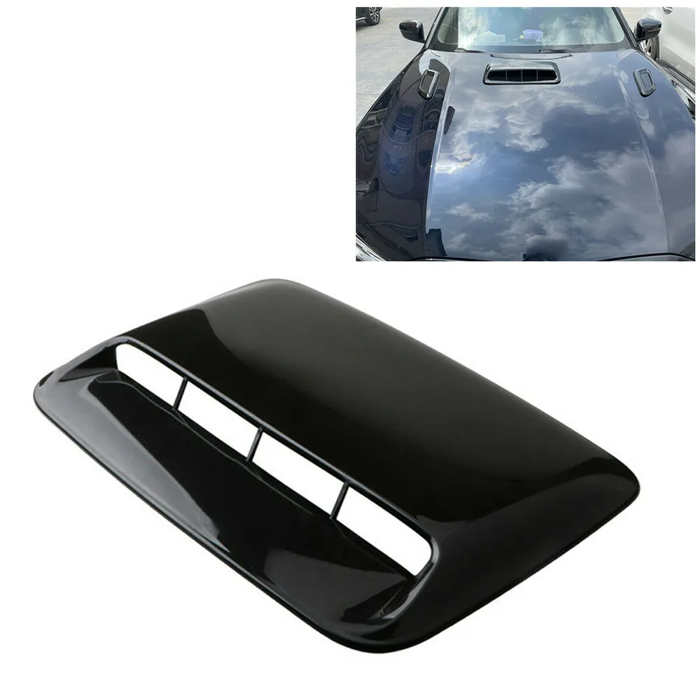 Black Zwart Universal Car Bonnet Vent Sticker Cover Hood Air Flows Intake Hood for Car Decoration Vent Scoop Exterior Hood 