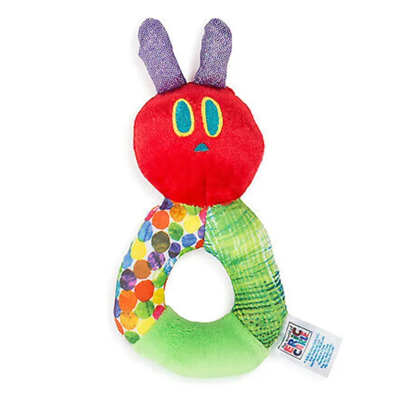 New Cute Books The very hungry caterpillar Baby Plush Ring Rattle Kids Stuffed Toys For Children Gifts