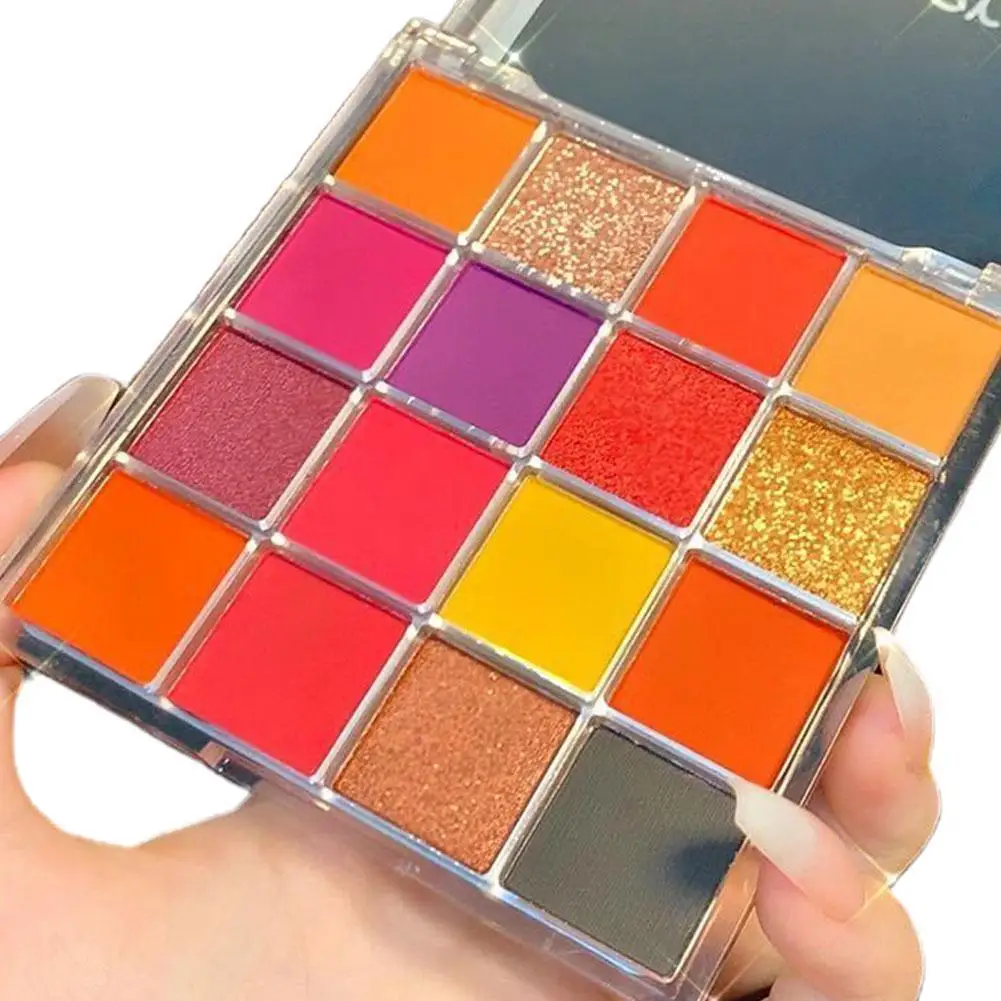 

HEALLOR Miss Lara 16 Colors Eye Shadow Palette Colorful Artist Shimmer Glitter Matte Pigmented Powder Pressed Eyeshadow Makeup K