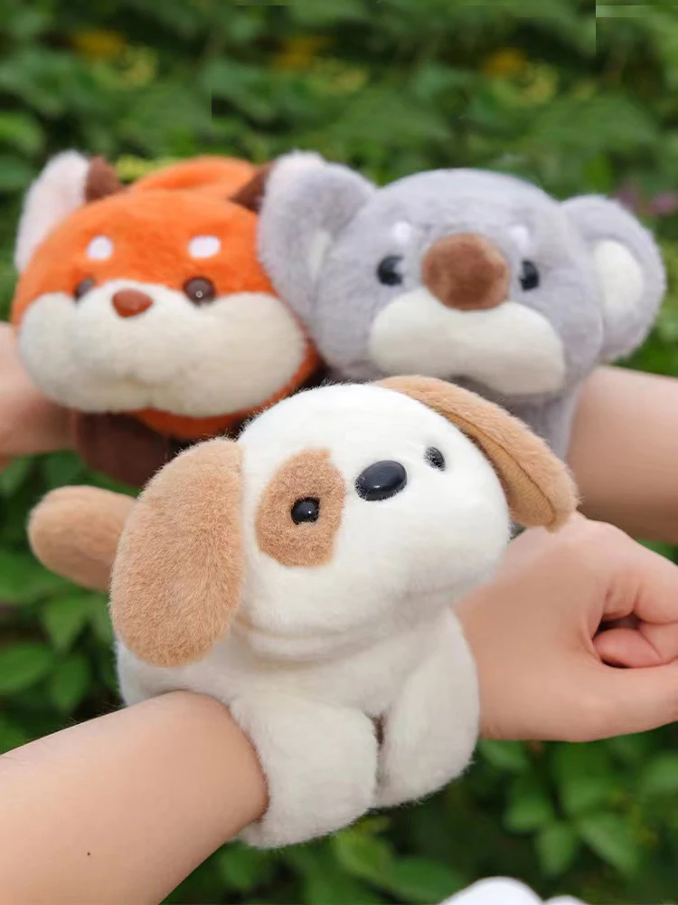 Plush Toys Cute dog cat fox koala animal toy plush wrist strap doll toddler costume party decoration gift