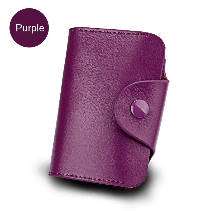 Business Card Holders Wallets Men Women Leather Bank Card Holder Case Money Clips Big Capacity Card Case Minimalist Wallet Purse - 6