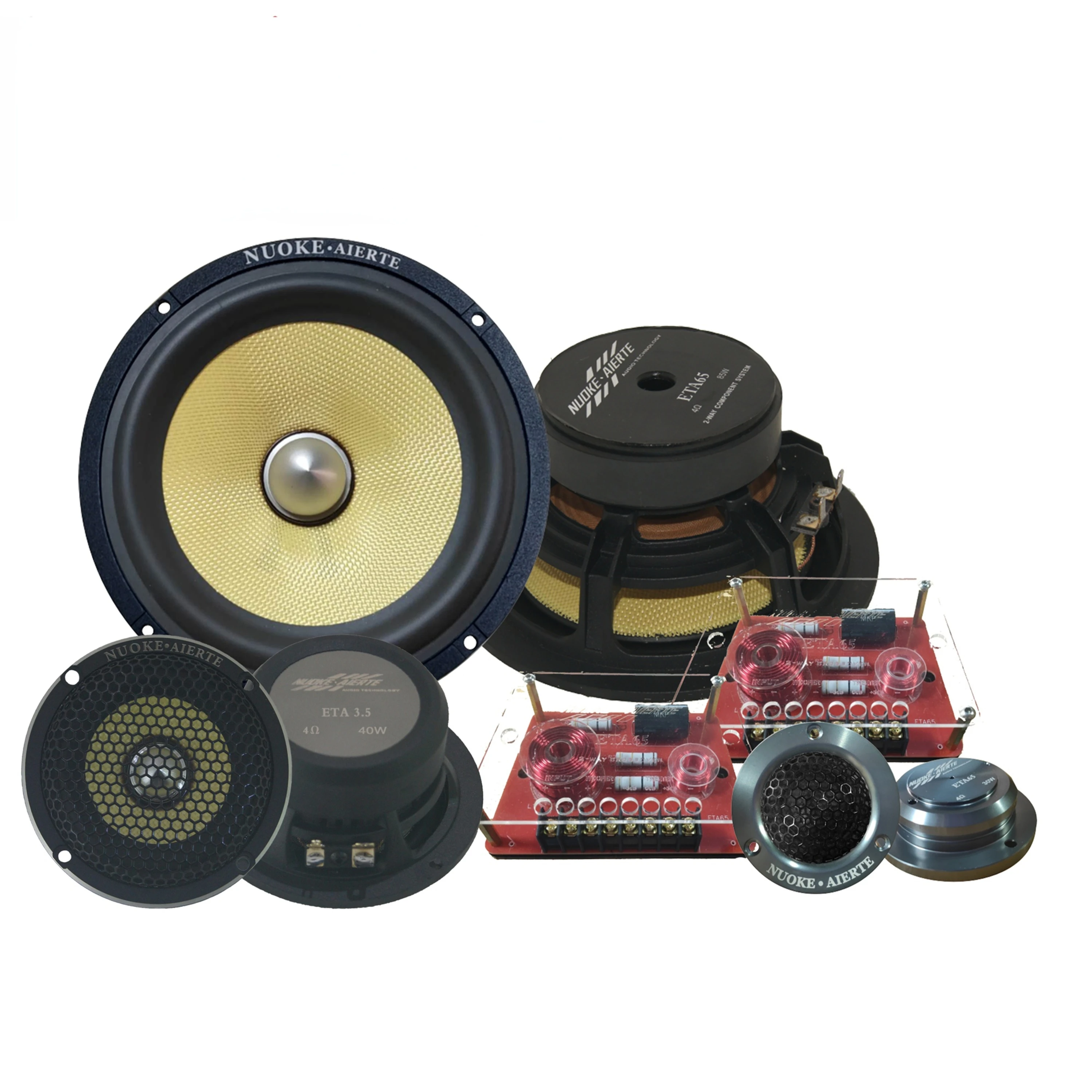 

2 way excellent sound quality fiber woven cone component 6.5 oem car speaker