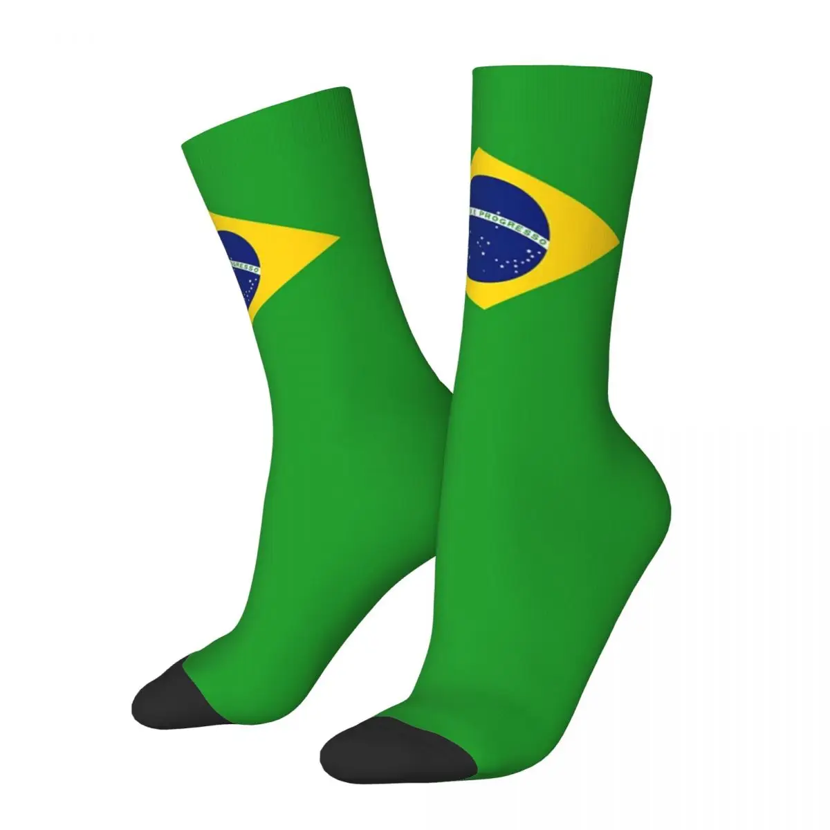 Brazil National Flag Socks Harajuku Super Soft Stockings All Season Long Socks Accessories for Man's Woman's Gifts