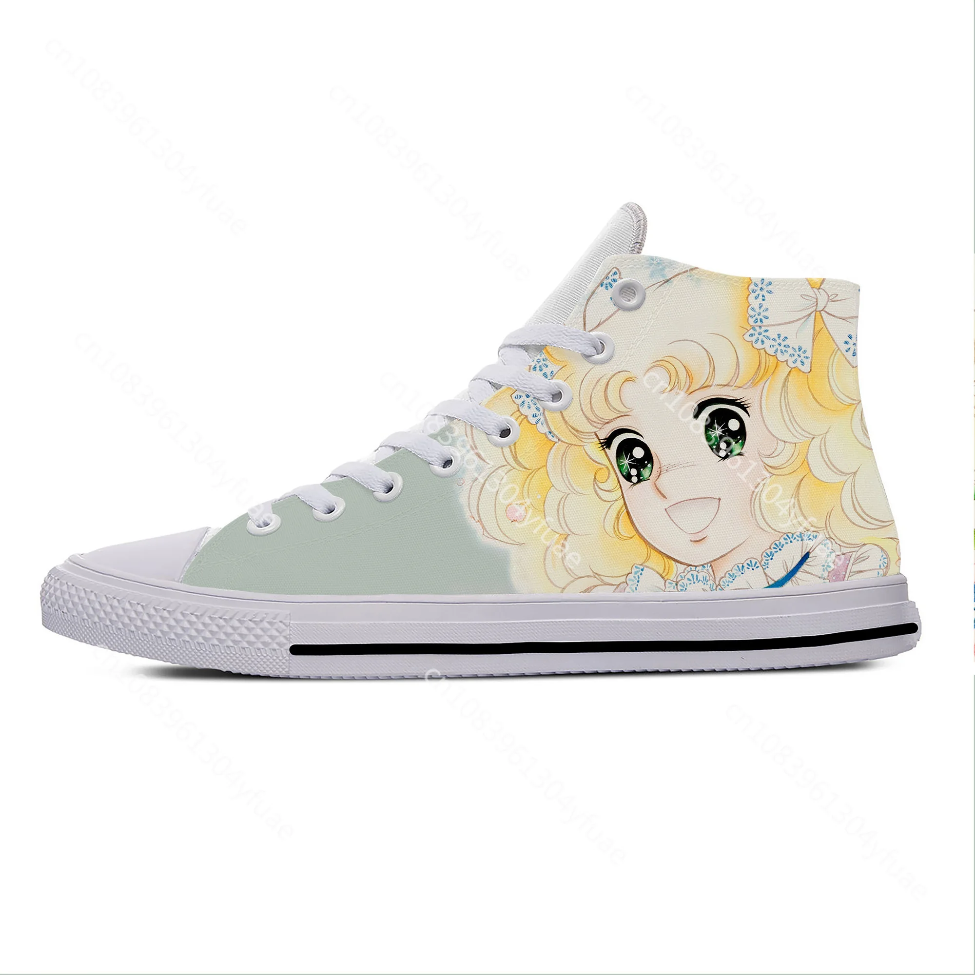 Japanese Anime Manga Cartoon Candy Candy Fashion Casual Cloth Shoes High Top Lightweight Breathable 3D Print Men Women Sneakers 2