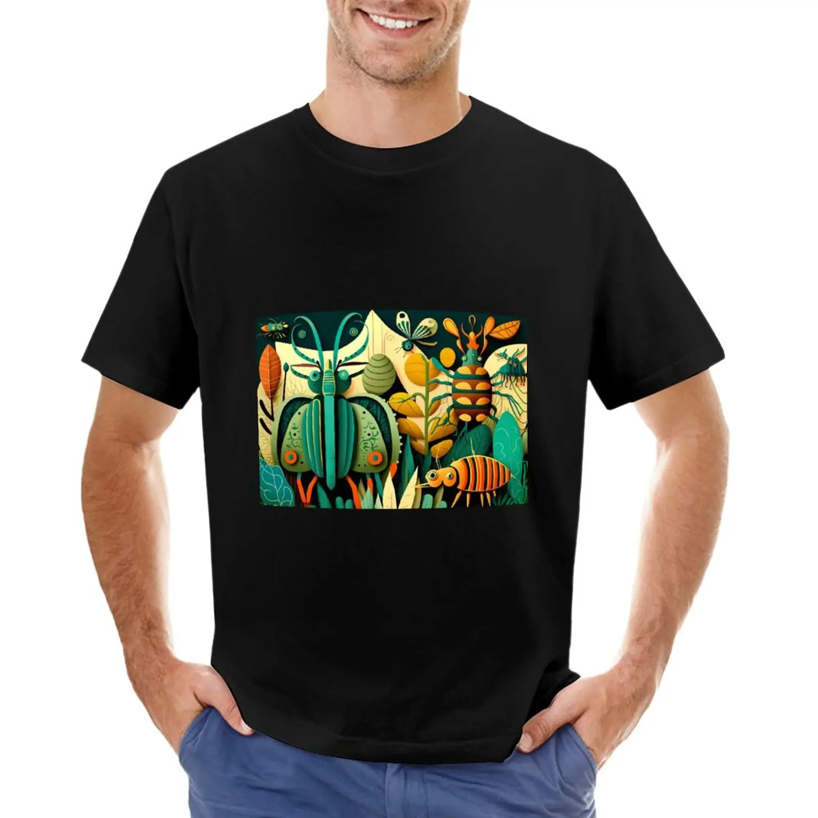 

AI Generated Insect Garden T-Shirt shirts graphic tees t shirts for men