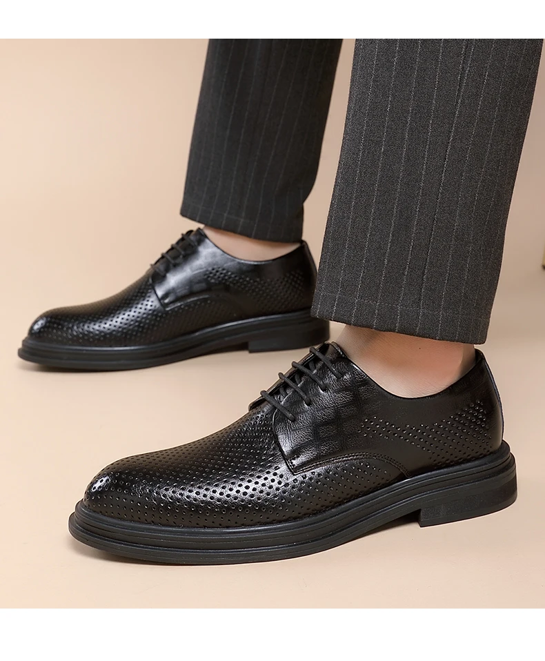 Sommer Aufzug Schuhe Männer Kleid Schuhe 3/6/8 Cm Männer Formale Schuhe Hohl Klassische Business Luxus Männer Oxfords Schuhe Anzug Schuhe – Detail 13