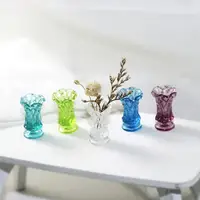 Colorful Mini Vase Good Craftsmanship Comfortable Hand Feeling 1/12 Ratio Mini Flower Vase Jardiniere Model For Decoration 1