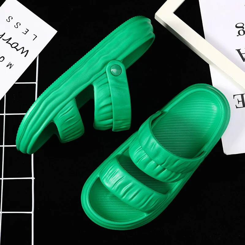 Damtofflor Mjukt skum Sliders Tofflor för inomhus utomhus Halkfria sommartofflor Halkfria sommartofflor_voghion.com