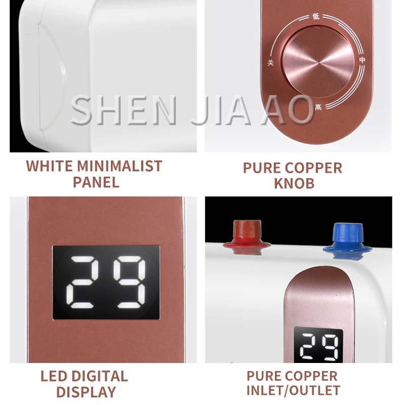 8L Small Storage Electric Water Heater Household Quick-Heating Type Water Heater Mechanical Digital Display Water Heater 220v 6