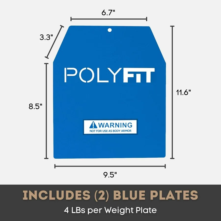 Weight Vest Plates - Weighted Plates for Strength Training Weight Vests - 4lb Pairs