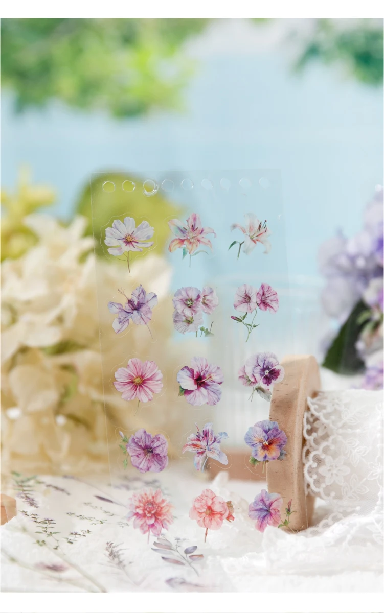 Journal GO 50 Stück kreative Blumen-Pflanzen-Aufkleber, Tagebuch, Karte, Basteln, Scrapbooking, Dekor, Material, Junk-Journal, Tagebuchzubehör – Detail 15