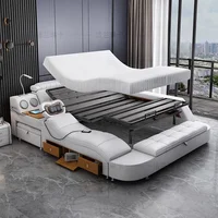 Lit capitonné unique, Commodes modernes avec rangement, Lits de massage, Lits doubles pour chambre à coucher, Meubles de chambre, Accessoires pour la maison 5