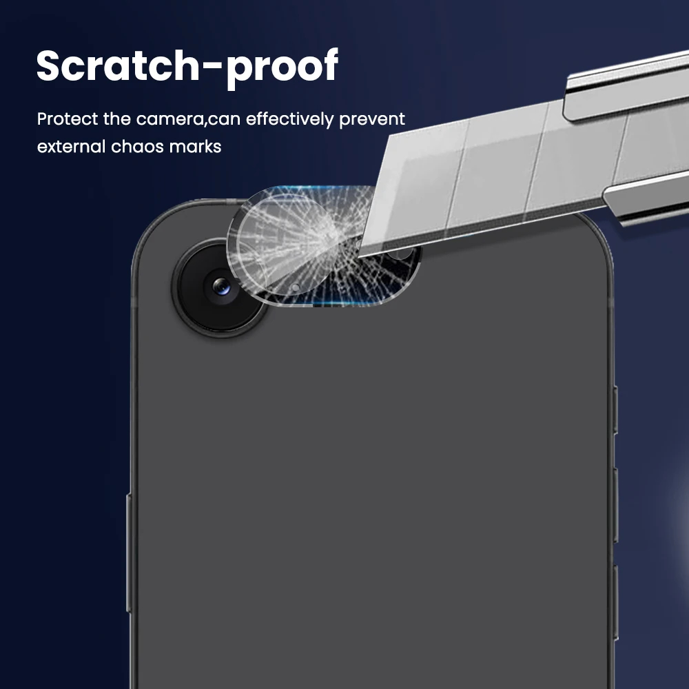 Premium 3-Piece 3D Curved Tempered Glass Camera Protector & Lens Cap Set