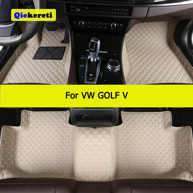 QIEKERETI 맞춤형 자동차 바닥 매트, VW 골프 IV V 1997-2008 4th 5th 용 자동차 카펫, 풋 코쉬 액세서리