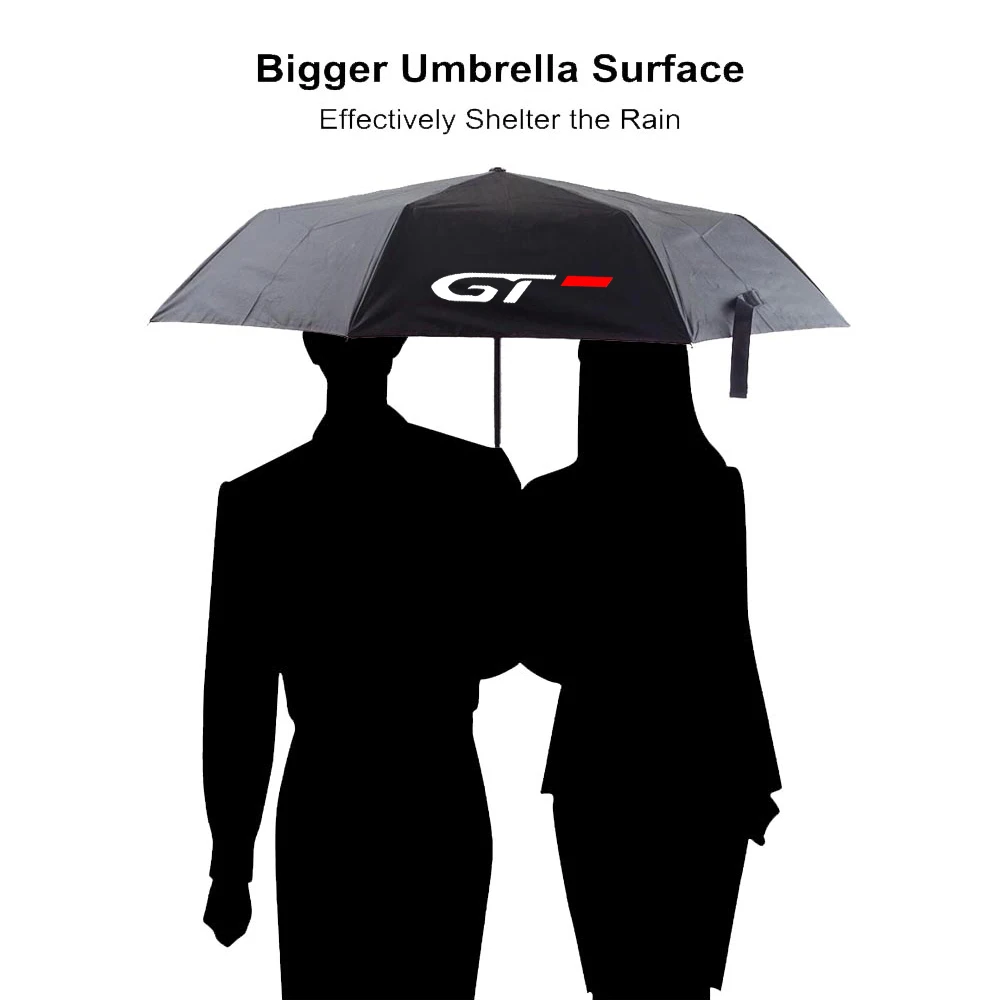 Car Automatic Folding Windproof Sunshade Umbrella For Peugeot GTI GT LINE GT Fully Automatic Folding Car Umbrella