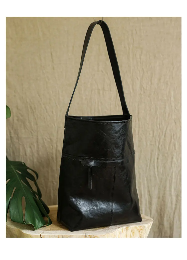 PNDME vintage hohe qualität erste schicht rindsleder frauen große kapazität einkaufstasche reise luxus weiche echtes leder schulter tasche – Detail 20