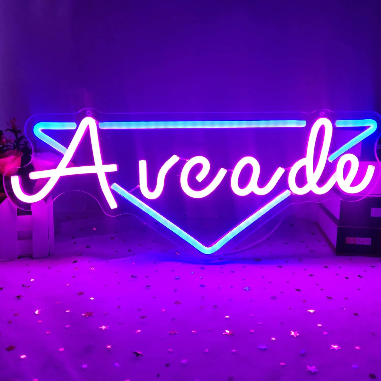 

Arcade Neon Sign USB Powered for Game Room Decor, LED Neon Light Dimmable Kids Room Man Cave Wall Art