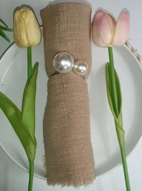60PCS 32x32cm Cloth Napkin Handmade Cotton Gauze Cloth Table TeaTowel Size For Country Wedding Easter Ramadan Farmhouse Decor
