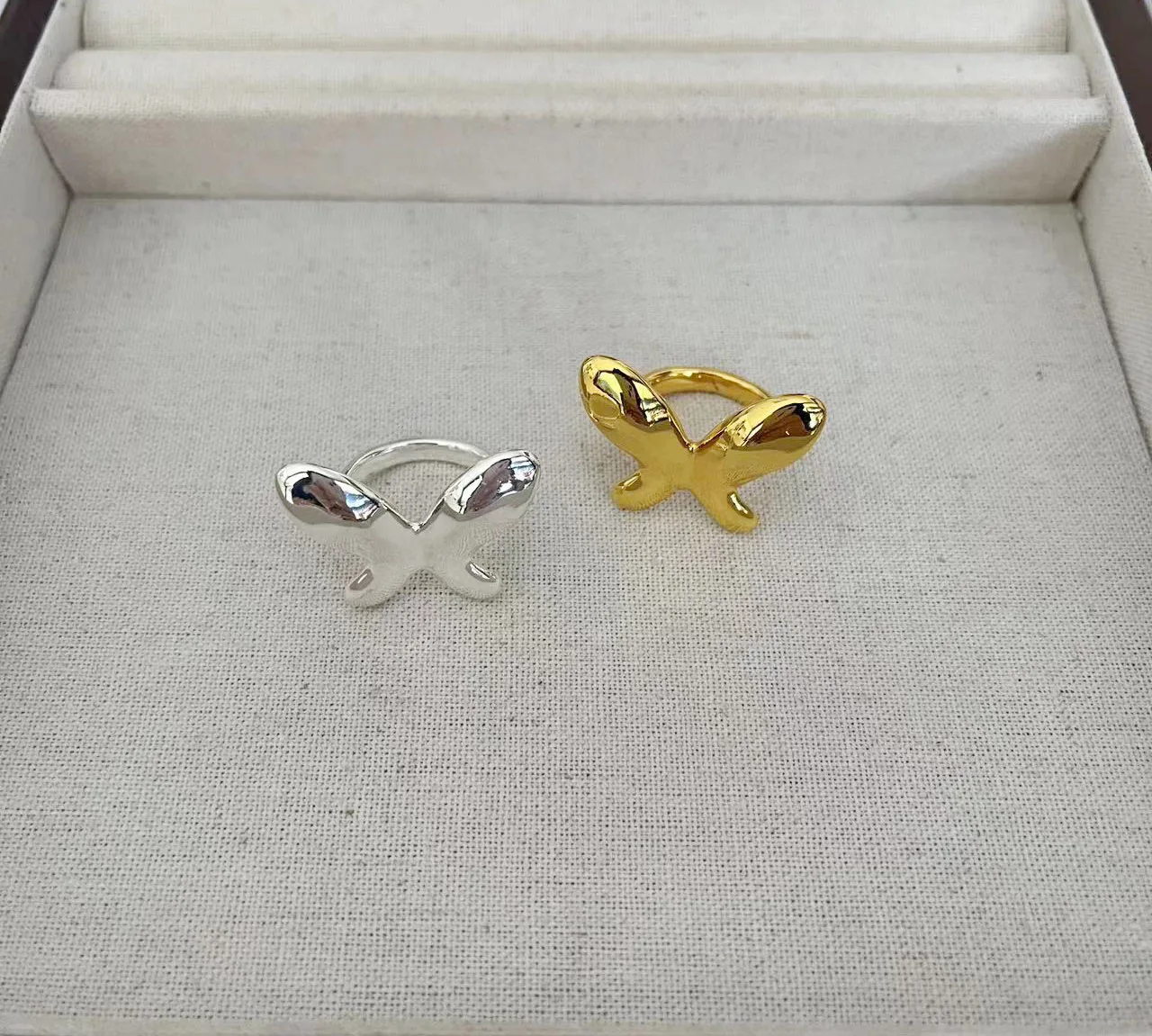 YS New UNODE50 High Quality Silver Fashion Classic Butterfly Ring  Christmas Gift Everyday Match