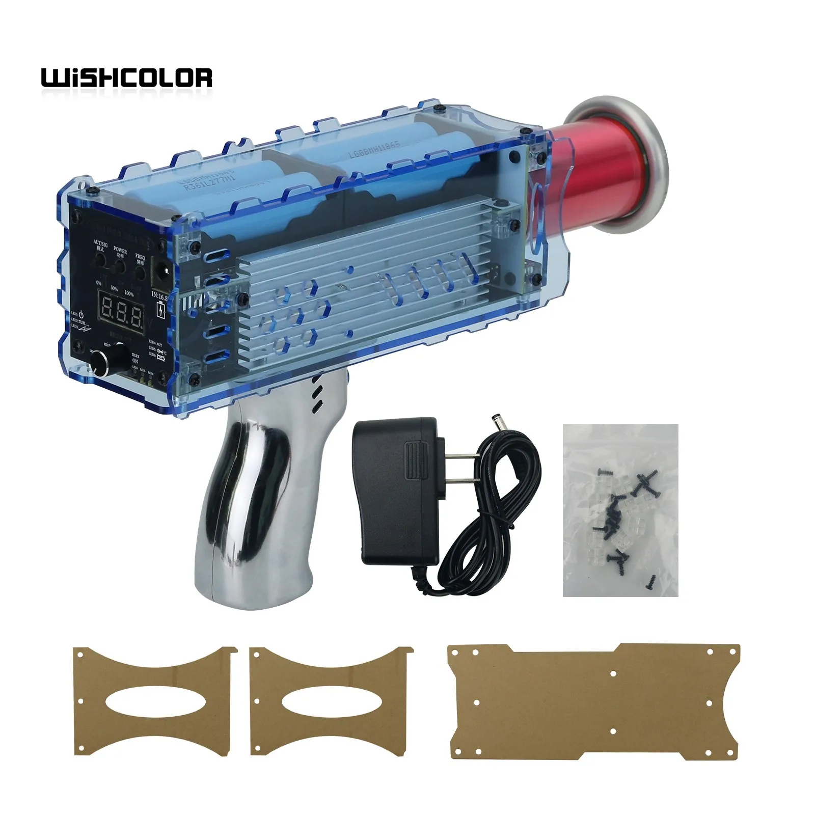 Wishcolor Fourth Generation 2900mAH Handheld Tesla Coil Punk Tech Style Decoration 10CM Artificial Arc Support Voltage Display