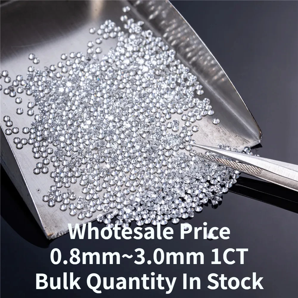 Messi Jewelry DEF VVS-VS VS-SI 0.8mm-3.0mm 1CT Melee Lab Grown Diamonds HPHT Little Diamond Wholesale