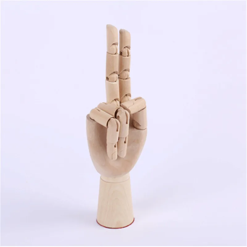 EJ.life Mannequin Modèle de main en bois doigts flexibles bois Durable