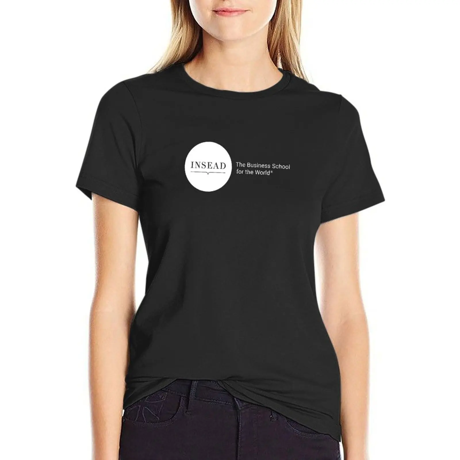 

INSEAD T-Shirt female Short sleeve tee summer top Womens graphic t shirts