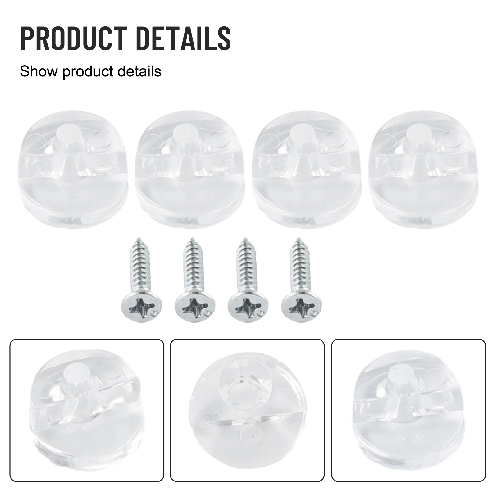 

4 Pcs Mirror Mounting Clips Set Lightweight Mirror Wall Clips Fixing Kit Frameless Clips Glass Bracket Mounting Hanging