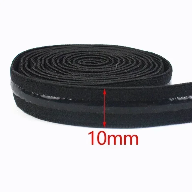 Cloaacsois Bande élastique en silicone antidérapante de 5 m - 2,0 cm/2,5 cm de large - Pour la couture de vêtements (blanc, 5 m x 2,5 cm