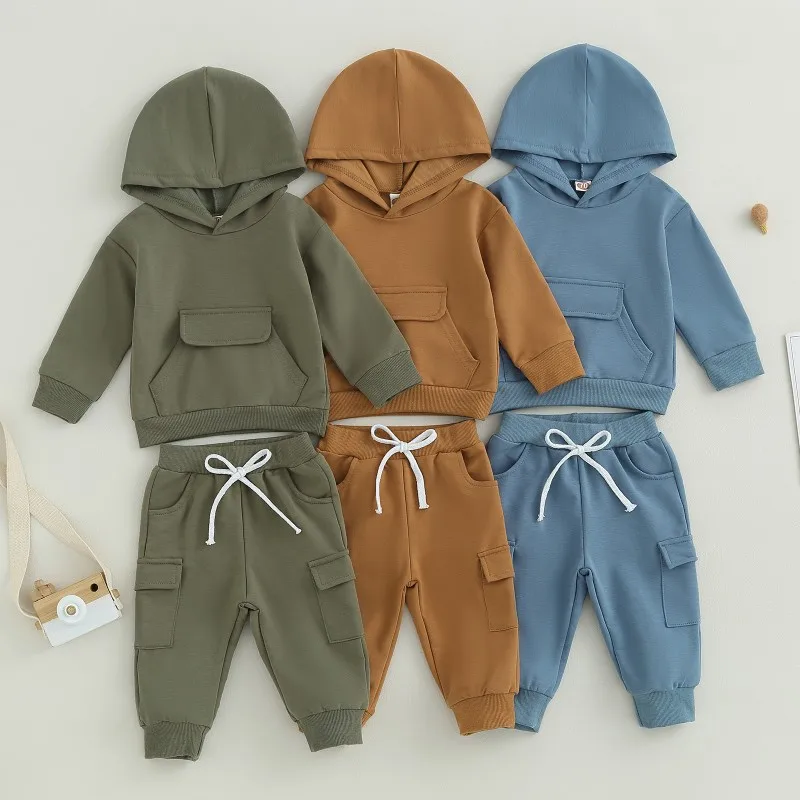 

Spring Fashion Baby Clothing Infant Girl Boy Clothes Set Long Sleeve Hoodie+Elastic Waist Sweatpants 2Pcs Suits Kids Outfit