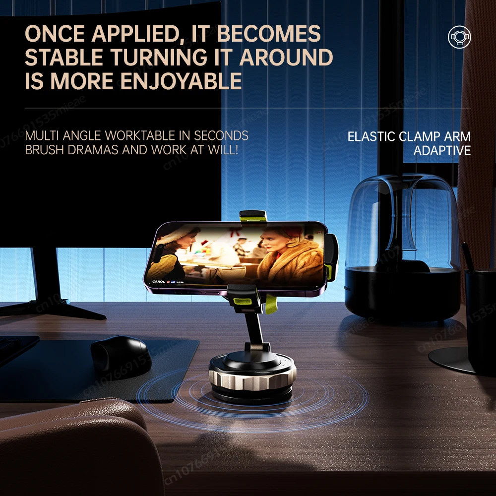 Universal 360° Rotating Magnetic Car Phone Mount with Vacuum Suction