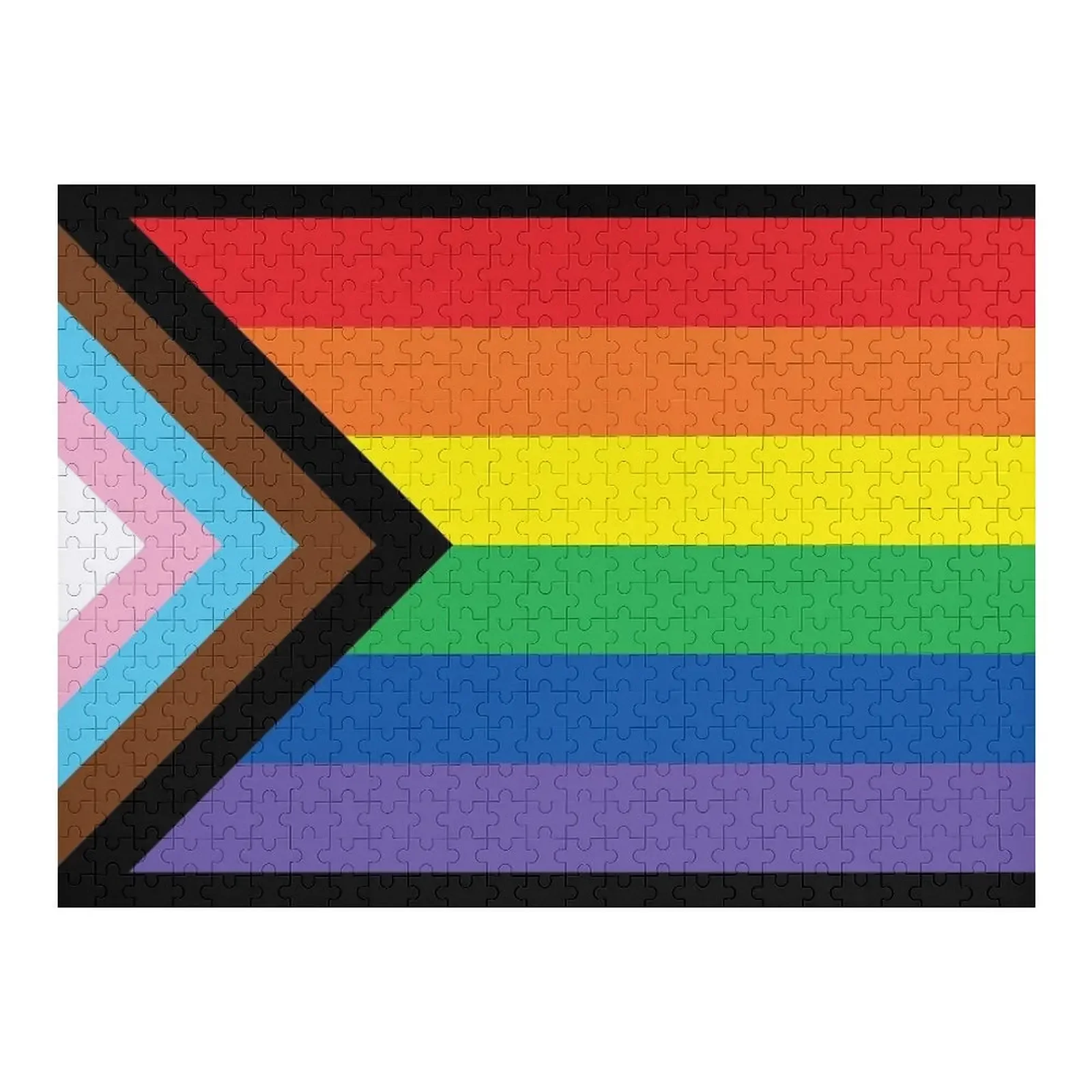 Progress Pride Flag Jigsaw Puzzle Personalised Toys Personalized Gift Married Wooden Boxes Puzzle