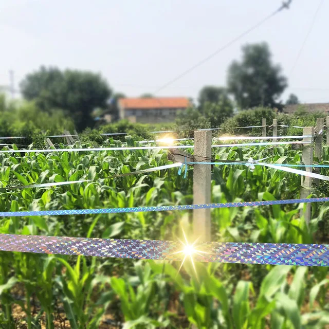 80 Méteres Madártaszító Rém Szalag Madár Villogó Fényvisszaverő, Kétoldalas Tároláshoz A Farmkert Erkély Kártevőirtás - Image 2
